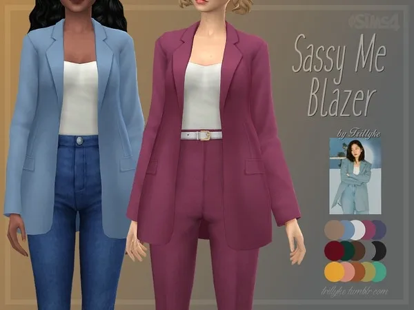 Maxis Match Trillyke Sassy Me Blazer - The Sims 4 Custom Content