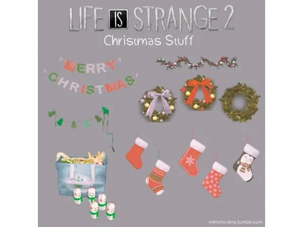 Alpha Life is Strange 2 Christmas Set - The Sims 4 Custom Content