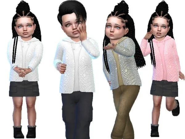 Alpha Leather jacket toddlers (Get famous) - The Sims 4 Custom Content