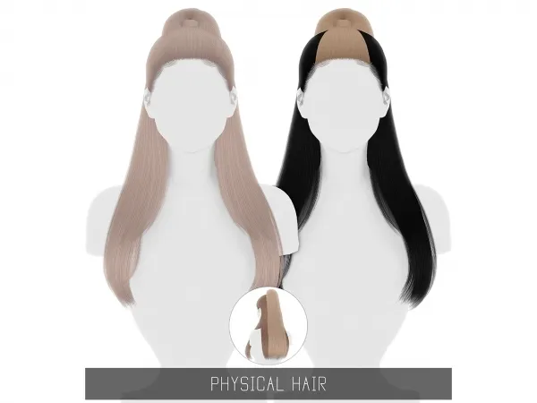 Alpha PHYSICAL HAIR - The Sims 4 Custom Content