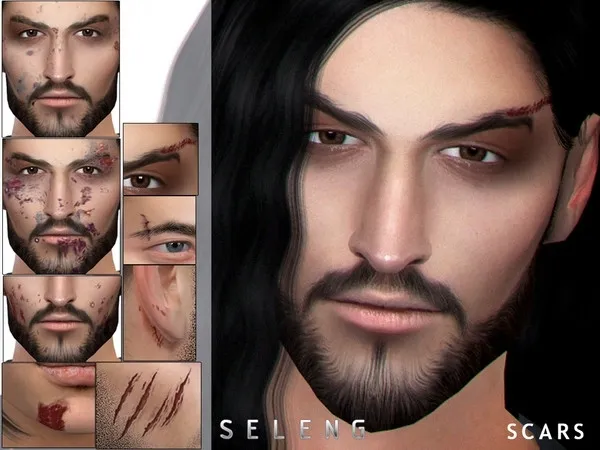 Alpha Scars - The Sims 4 Custom Content