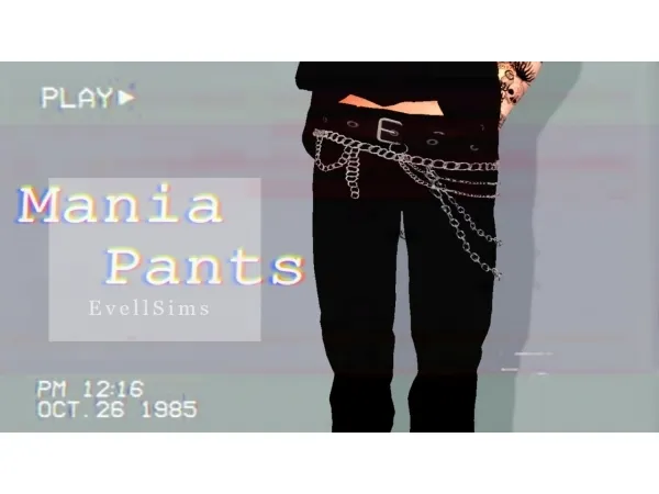 Alpha Mania Pants - The Sims 4 Custom Content