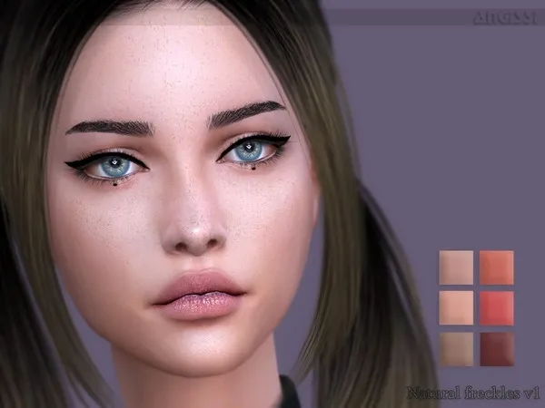 Alpha Natural freckles v1 - The Sims 4 Custom Content