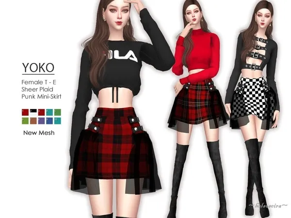 YOKO - Punk Plaid Skirt