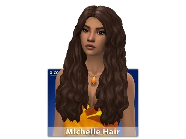 Alpha Michelle Hair by qicc - The Sims 4 Custom Content