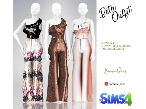 Alpha Beth Outfit - The Sims 4 Custom Content