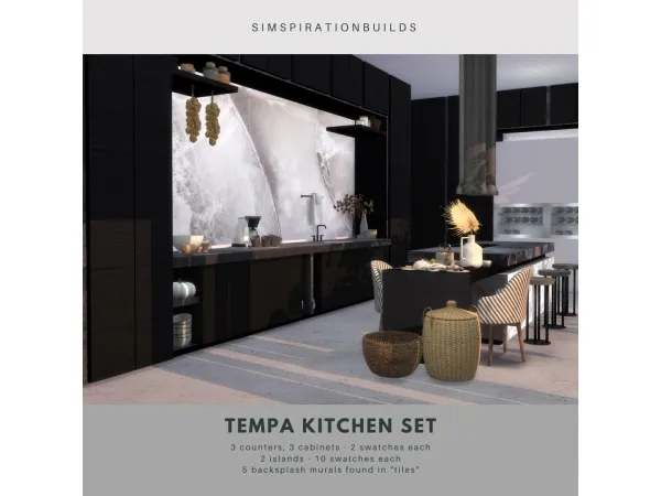 Alpha Tempa Kitchen Set - The Sims 4 Custom Content