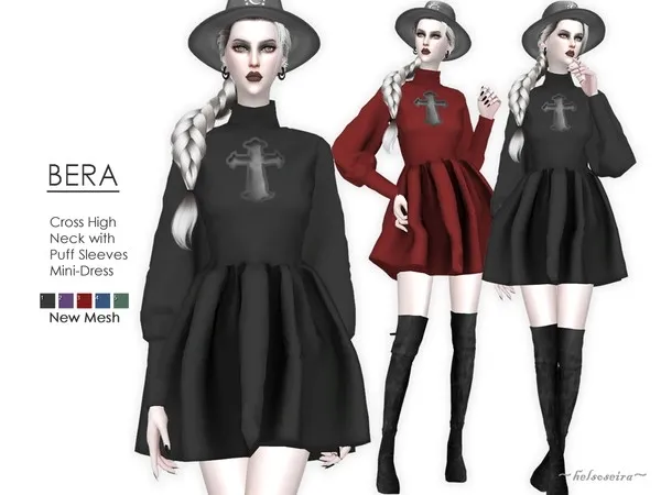Alpha BERA Goth Witch Dress - The Sims 4 Custom Content