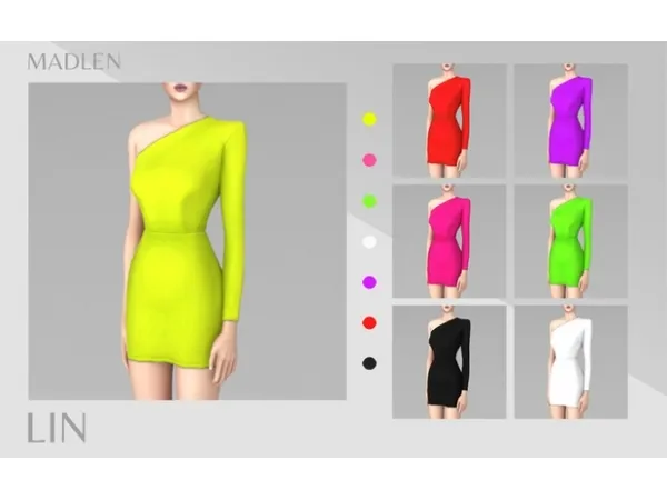 Maxis Match Madlen Lin Dress by simsfinds - The Sims 4 Custom Content