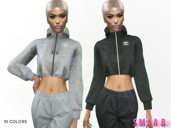 Alpha 402 Full Zip Hoddie - The Sims 4 Custom Content