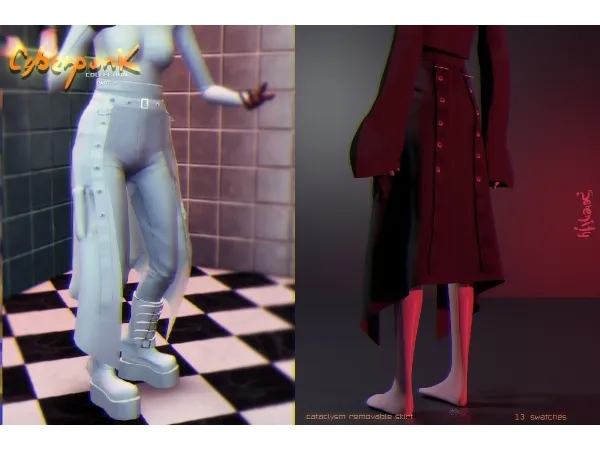 Mix Cataclysm Acc Skirt - The Sims 4 Custom Content