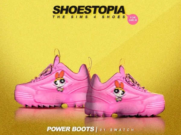 Alpha shoestopia power shoes - The Sims 4 Custom Content