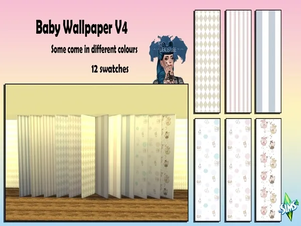 Maxis Match Baby Wallpaper V4 - The Sims 4 Custom Content