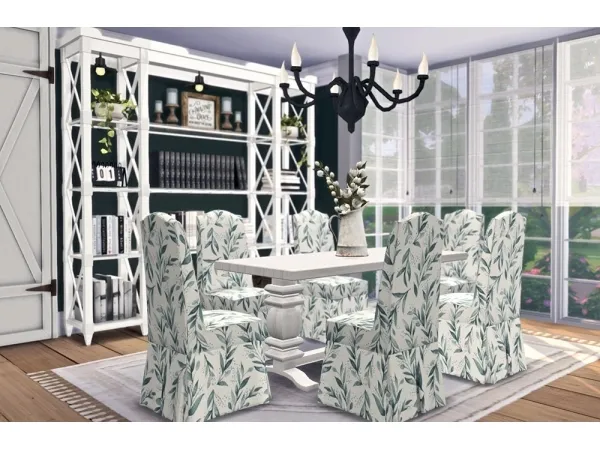 Maxis Match Sooky88 Vintage Farmhouse Dining Recolor - The Sims 4 Custom Content