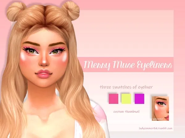 Alpha Merry Muse Eyeliners - The Sims 4 Custom Content