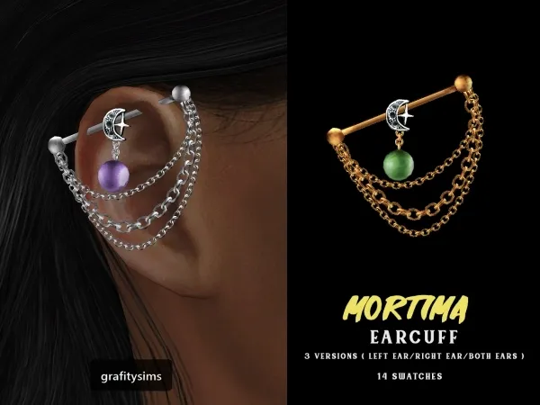 Alpha Mortima Earcuff - The Sims 4 Custom Content