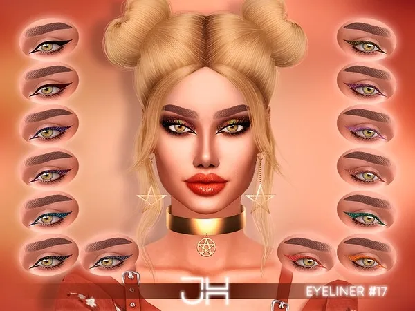 Alpha JUL_HAOS [COSMETICS] EYELINER 17 - The Sims 4 Custom Content