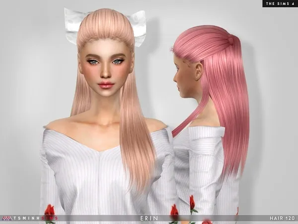 Alpha Erin (Hair 120) - The Sims 4 Custom Content