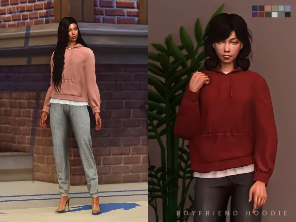 Alpha boyfriend hoodie - The Sims 4 Custom Content