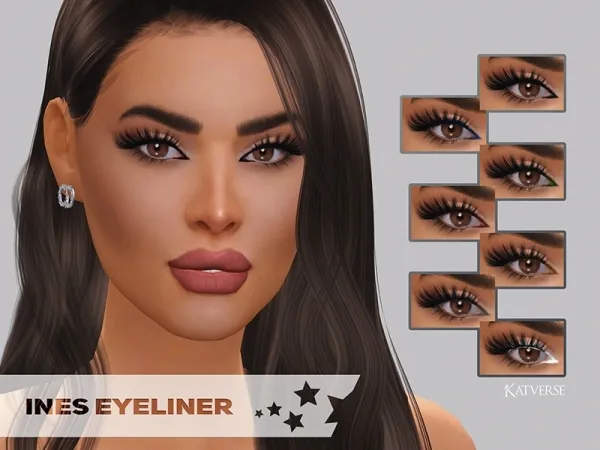 Maxis Match KatVerseCC's Ines Eyeliner - The Sims 4 Custom Content
