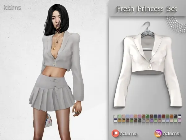 Alpha Fresh Princess Jacket by polygoncouture - The Sims 4 Custom Content