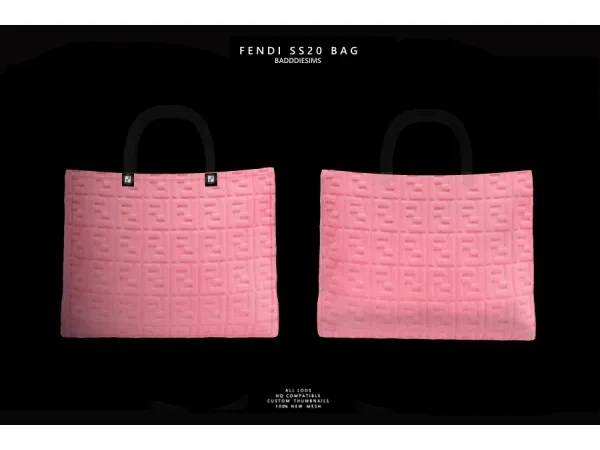 Alpha BADDDIESIMS FENDI SS20 BAG by simsfinds - The Sims 4 Custom Content