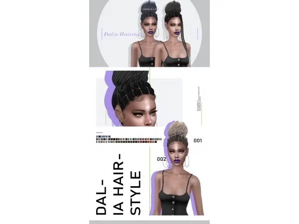 Alpha Dalia Hairstyle by LeahLillith - The Sims 4 Custom Content
