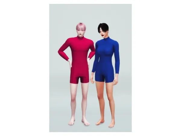 Alpha [Quen]female male swimsuits - The Sims 4 Custom Content