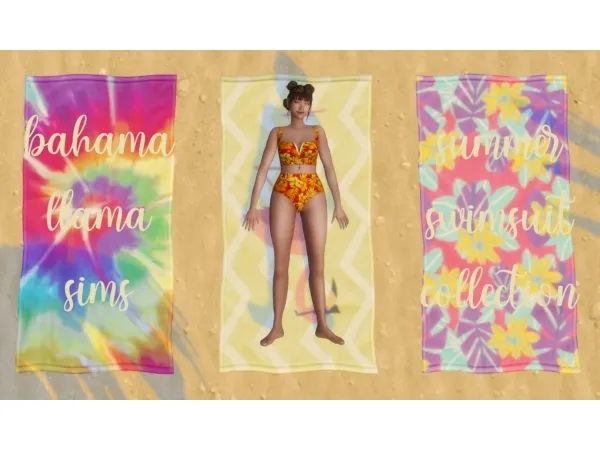 Maxis Match summer swimsuit collection - The Sims 4 Custom Content