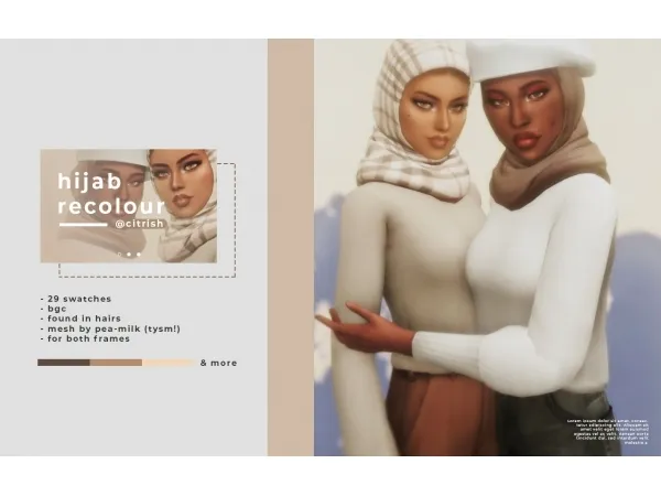 neutral hijab recolours