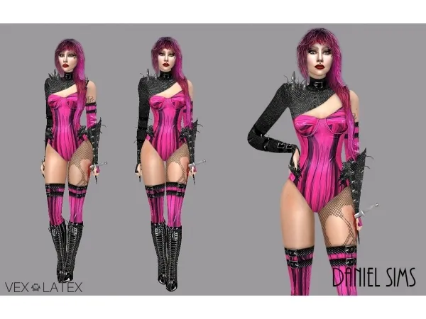 Alpha Lady Gaga in Vex Latex - The Sims 4 Custom Content