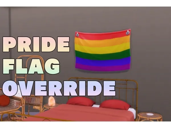 Alpha Biscuit Pride Flag Override - The Sims 4 Custom Content