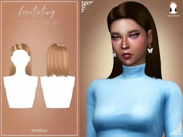 Maxis Match [EnriqueS4] Levitating Hairstyle - The Sims 4 Custom Content