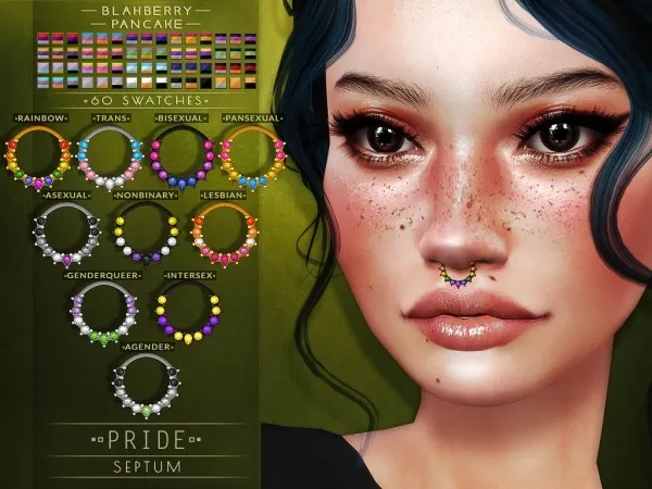 Maxis Match Blahberry Pancake Pride Septum - The Sims 4 Custom Content