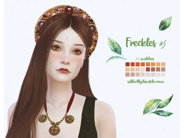 Alpha Freckles 5 - The Sims 4 Custom Content