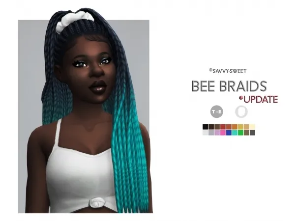 Maxis Match Bee Braids by savvysweet - The Sims 4 Custom Content