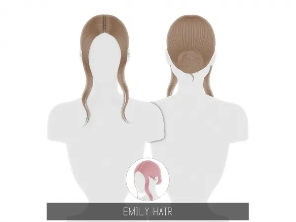 Alpha EMILY HAIR - The Sims 4 Custom Content