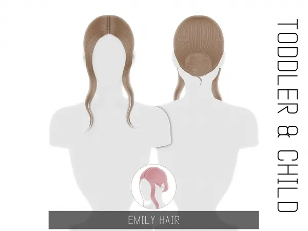 Alpha EMILY HAIR TODDLER CHILD - The Sims 4 Custom Content