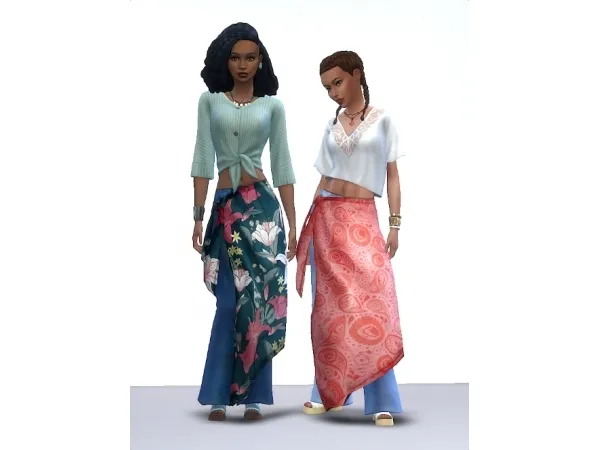Flare jeans with cover up