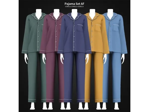 Alpha Pajama Set AF - The Sims 4 Custom Content