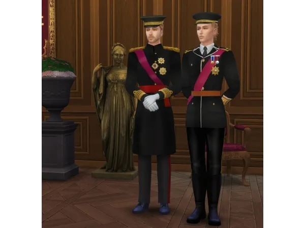 Alpha Mens royal and military uniforms by simsfinds - The Sims 4 Custom Content