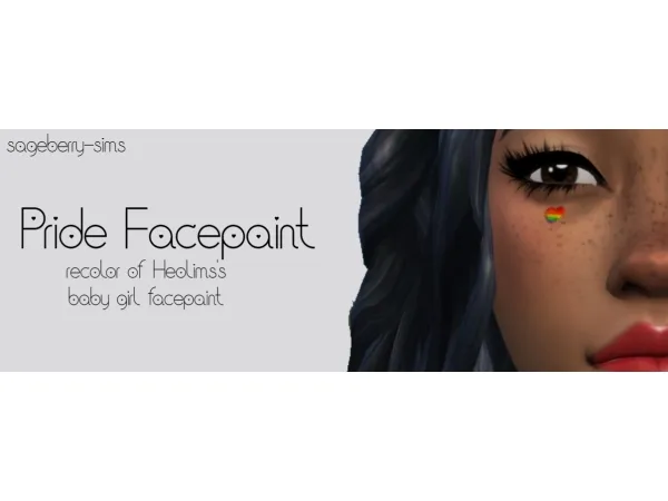 Alpha sageberry sims Pride Facepaint - The Sims 4 Custom Content