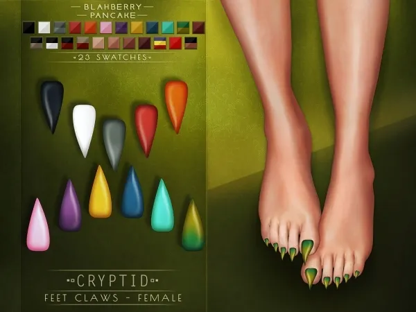Alpha Blahberry Pancake Cryptid Feet Claws FEMALE - The Sims 4 Custom Content