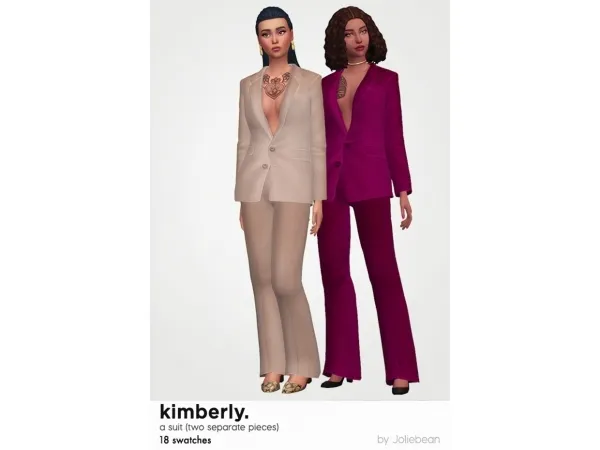 Maxis Match Kimberly suit by Joliebean - The Sims 4 Custom Content
