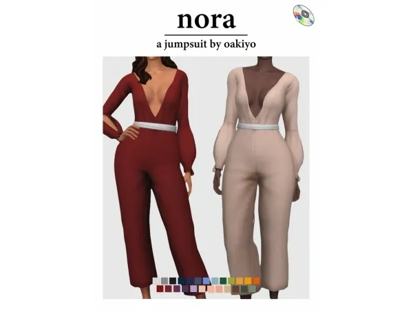 Maxis Match Nora Jumpsuit by oakiyo - The Sims 4 Custom Content