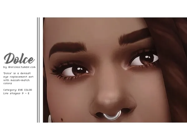 Maxis Match DOLCE a default replacement eye set by wrixles update - The Sims 4 Custom Content