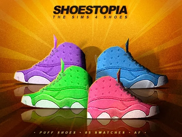 Alpha shoestopia puff shoes by shoestopia - The Sims 4 Custom Content