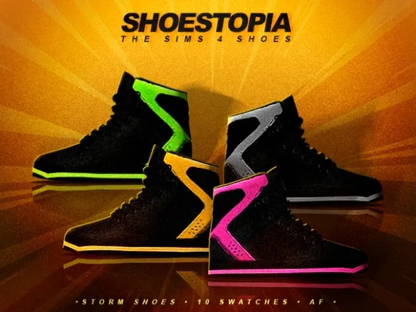 Alpha shoestopia storm shoes by shoestopia - The Sims 4 Custom Content