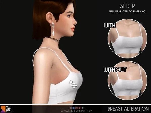 Mix BREAST ALTERATION SLIDER - The Sims 4 Custom Content