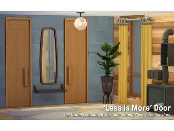 Maxis Match Less Is More Door - The Sims 4 Custom Content